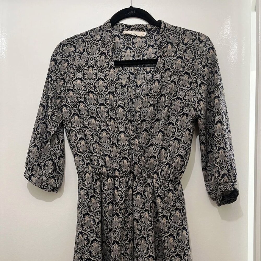 Lush Clothing Lush Quarter Sleeve V-Neck Mini Dress